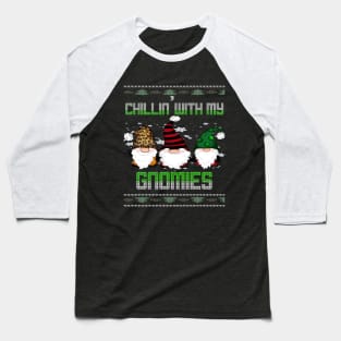 chillin' with my gnowmies Christmas funny Baseball T-Shirt